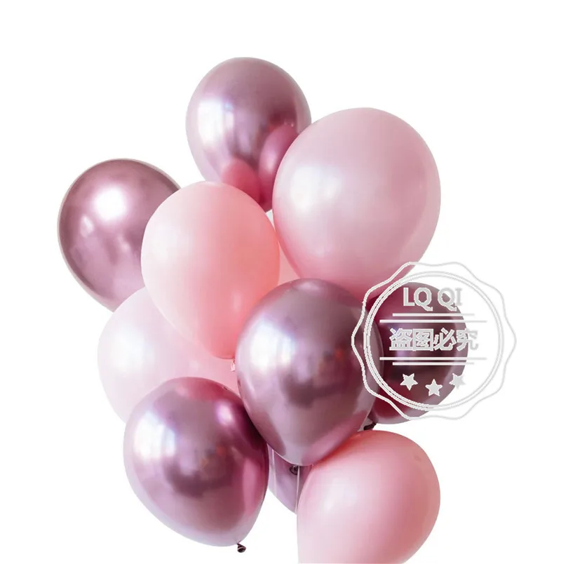 18pcs-lot-Pink-Latex-Balloon-Chrome-Gold-Silver-Gold-Chrome-Metallic-Wedding-Bridal-Shower-Theme-Party