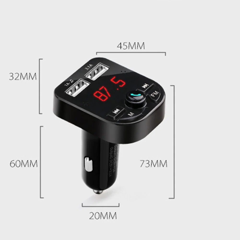 Handsfree FM передатчик универсальный портативный MP3-плеер с ЖК-дисплеем Музыкальный Многофункциональный адаптер TF карта беспроводной радио автомобильный комплект