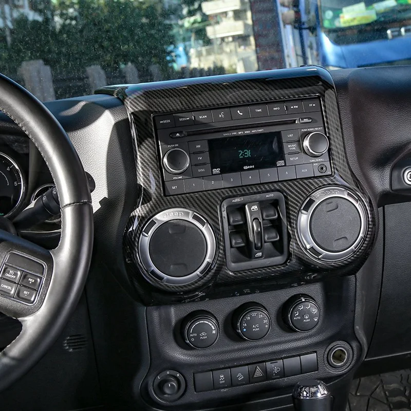 Автомобильная центральная консоль панель управления приборной панели Накладка для Jeep Wrangler JK& Unlimited 2011- внутренние аксессуары