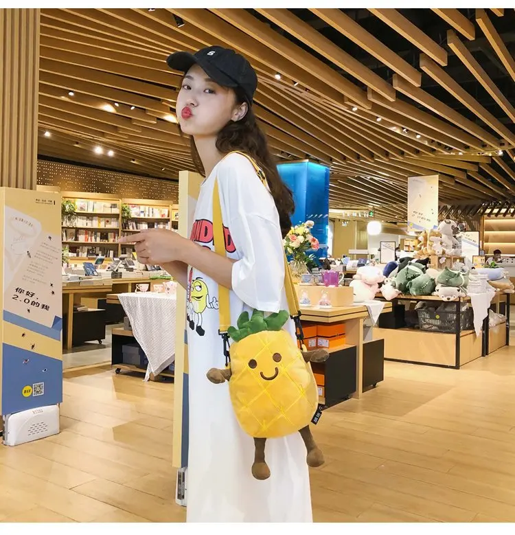 Милый кошелек для девочки-подростка, Маленькая женская сумка, дорожные вечерние сумки через плечо для женщин, мини-сумка с фруктами, сумки для мобильного телефона