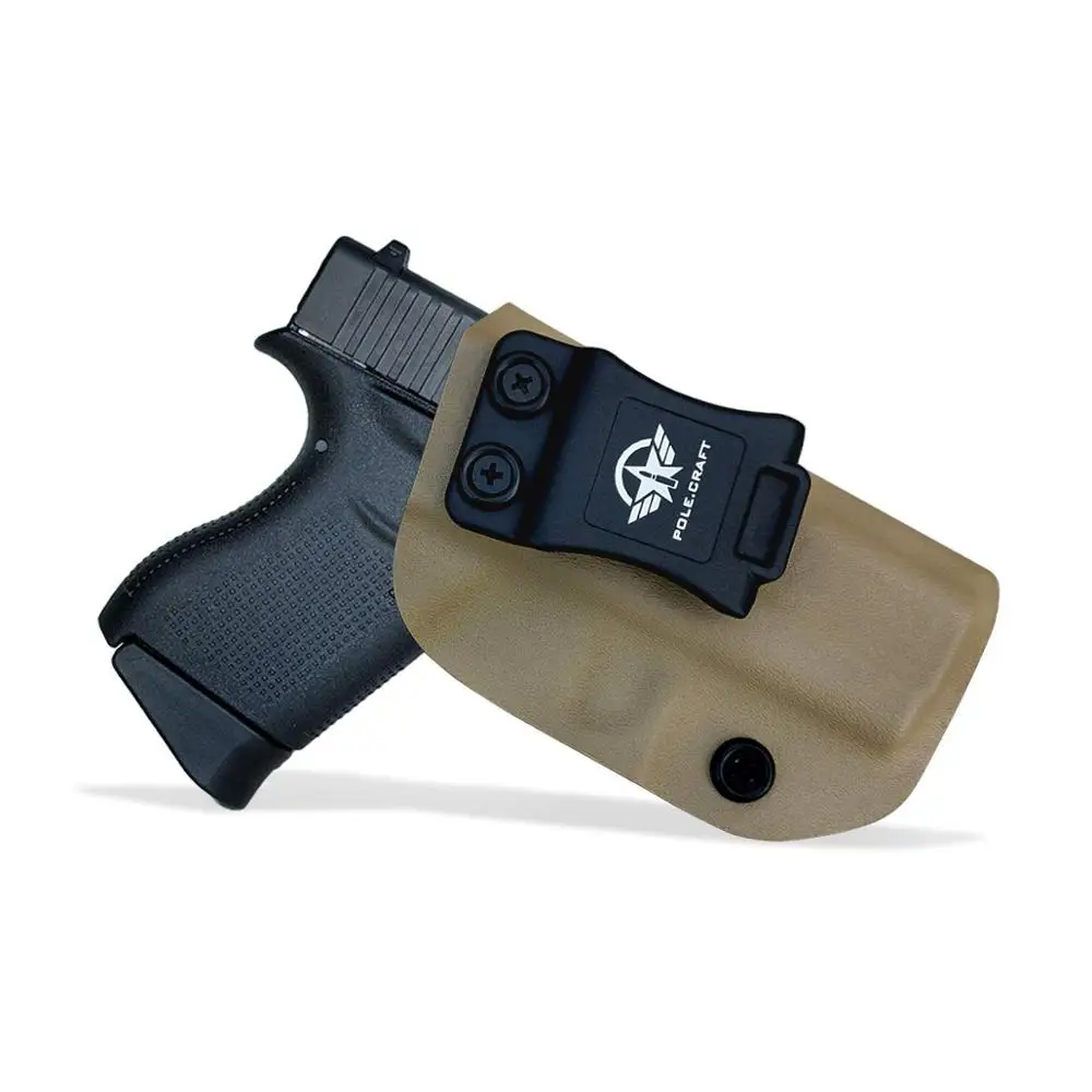 Полюс. Ремесло KYDEX кобура iwb Glock 43 43X кобура для скрытого ношения Glock 43 43X кобура скрытый Kydex кобура для Glock 43 43X - Цвет: Yellow For Right