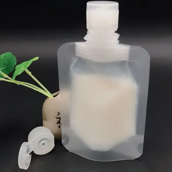 

5Pcs Refillable Lotion Bag Clear Squeezeable Pouch Gel Hand Sanitizer Container