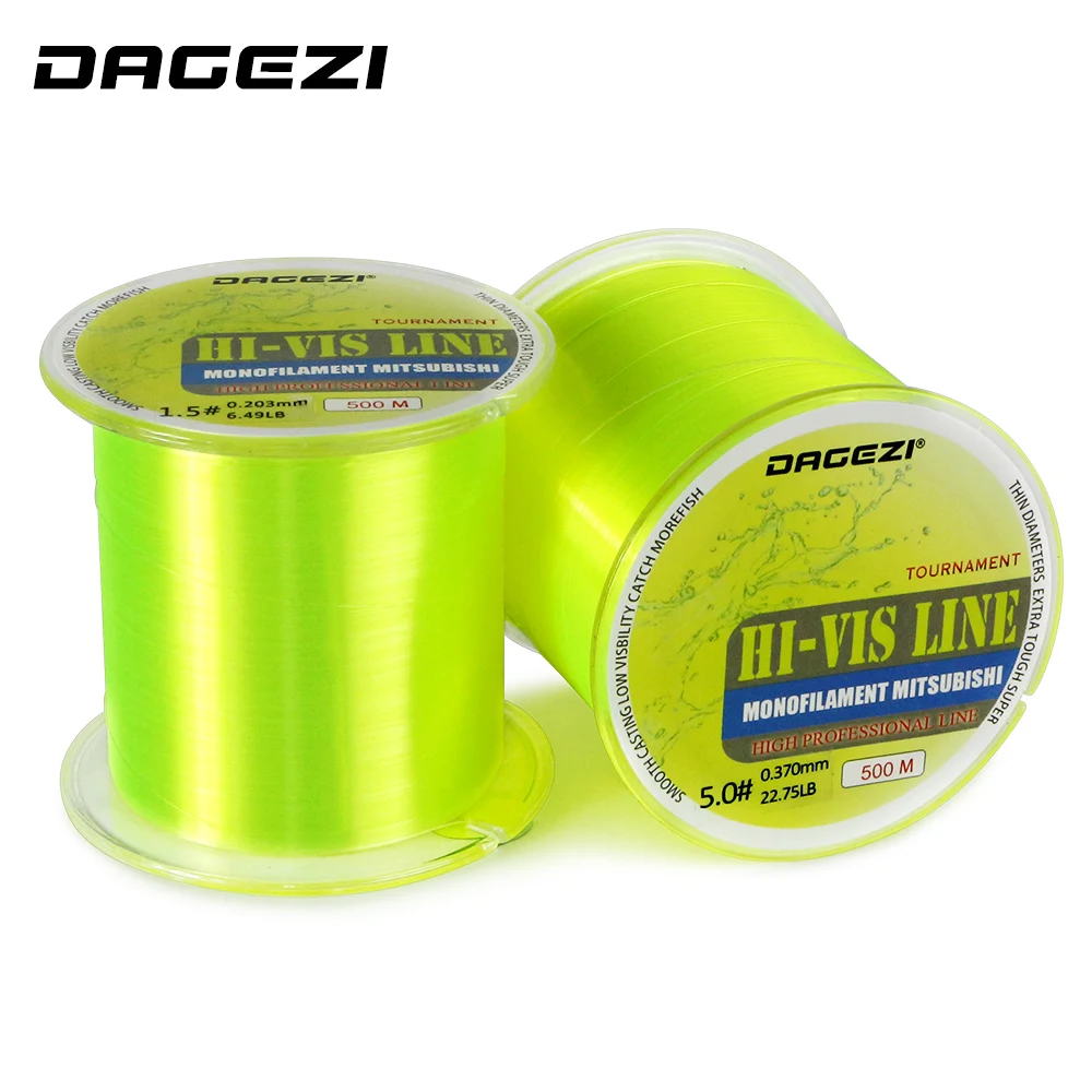 DAGEZI 500M HIVIS Monofilament Fishing Line 530LB test Super Stong