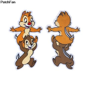 

20pcs/lot A3728 Patchfan Cartoon Squirrel Applique Patches Iron On Para Shirt Clothes Embroideried Sticker Badge