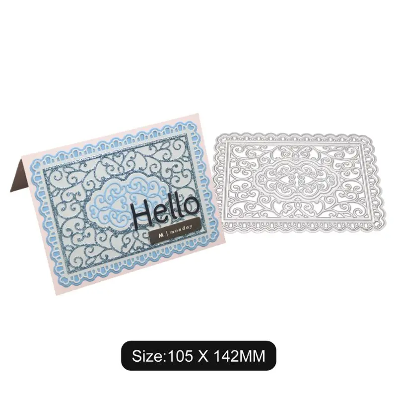 Invitation Lace Background Metal Cutting Dies Stencil DIY Scrapbooking Album Stamp Paper Card Embossing Decor Craft