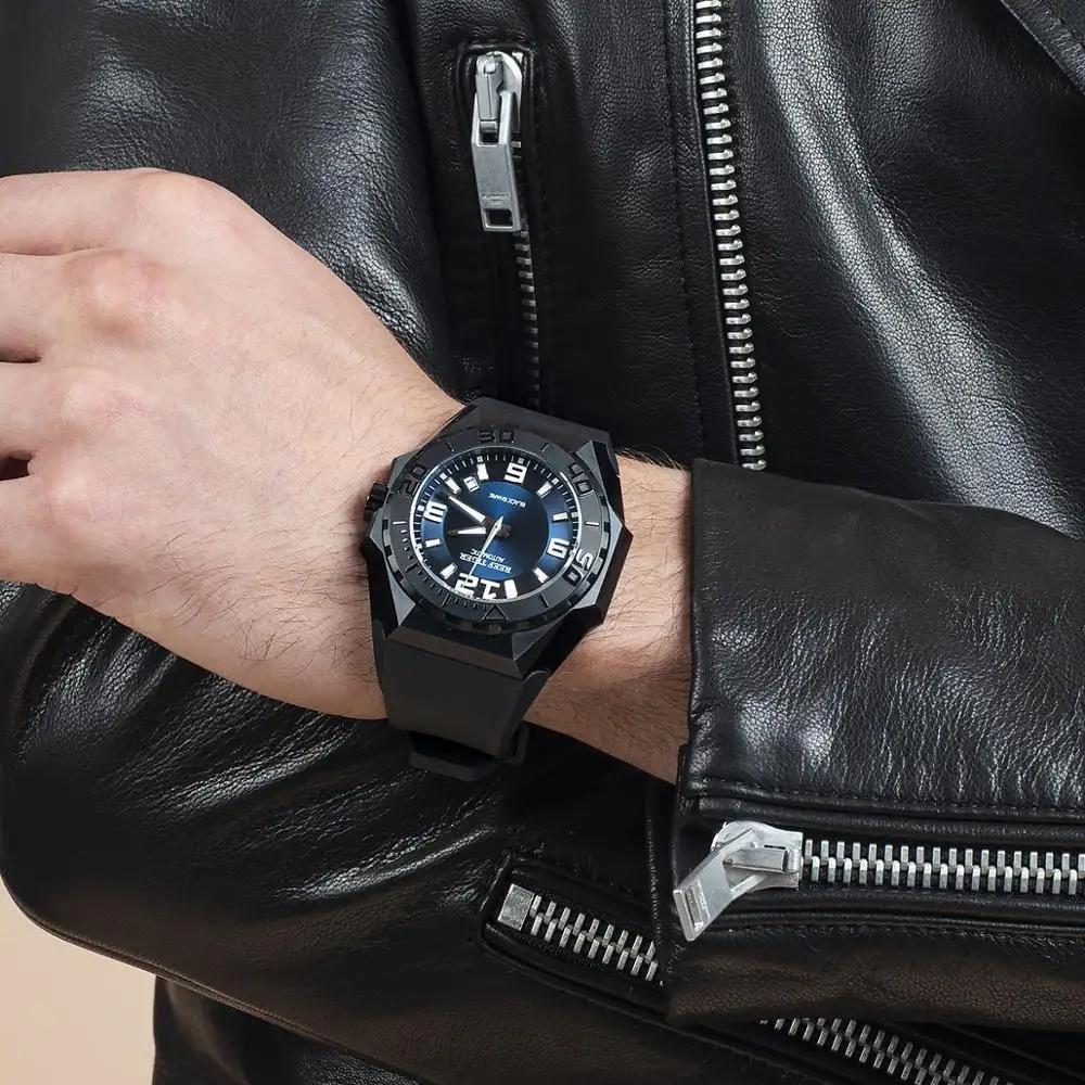 Часы Reef Tiger/RT RGA6903 спортивные автоматические водонепроницаемые со стальным чехлом|Механические часы| |