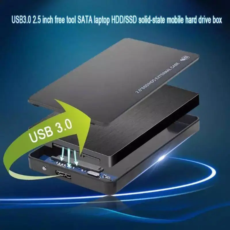 Чехол для внешнего жесткого диска VODOOL 2,5 дюйма USB3.0 SATA-USB 3,0, корпус для внешнего жесткого диска 5 Гбит/с, чехол для жесткого диска SSD, корпус для жесткого диска