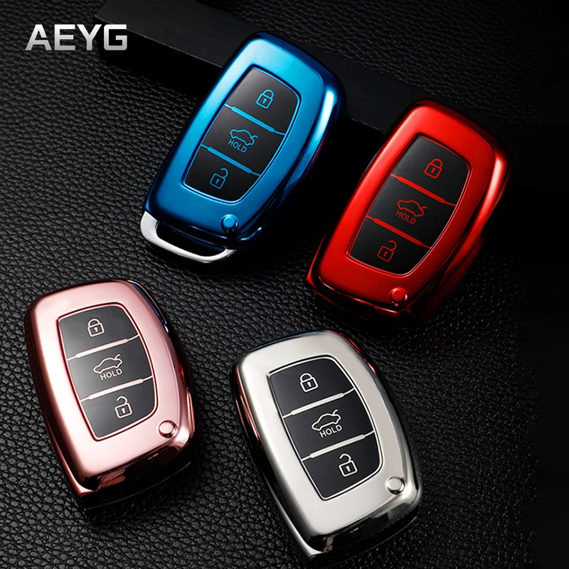Tpu Car Key Case Cover Shell Fob For Hyundai Tucson Ix25 Ix35 Elantra Verna Sonata Accent I20