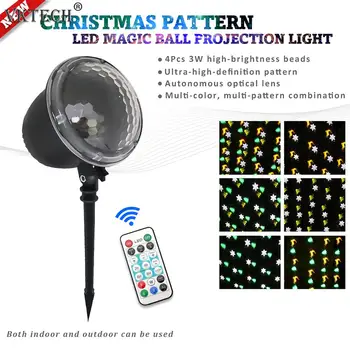 

Waterproof Moving LED Laser Projector Light Remote Control Disco Stage Effect Rotating Light Christmas Halloween Party Decor