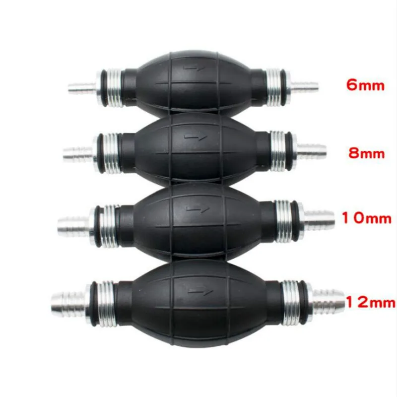 

1Pcs Universal Fuel Pump 6mm 8mm 10mm 12mm Rubber Aluminum Hand Fuel Pump Fuel Injector All Fuels for Car Motorcycle Outboard