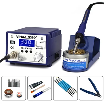 

YIHUA 939D+ AntiStatic Adjustable Thermostat Lead-free Smart High Power Electric Soldering Iron Rework Soldering Station