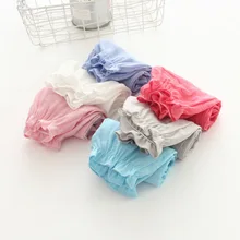 Лето, стиль, корейский стиль, хлопковые и льняные однотонные противомоскитные штаны для девочек