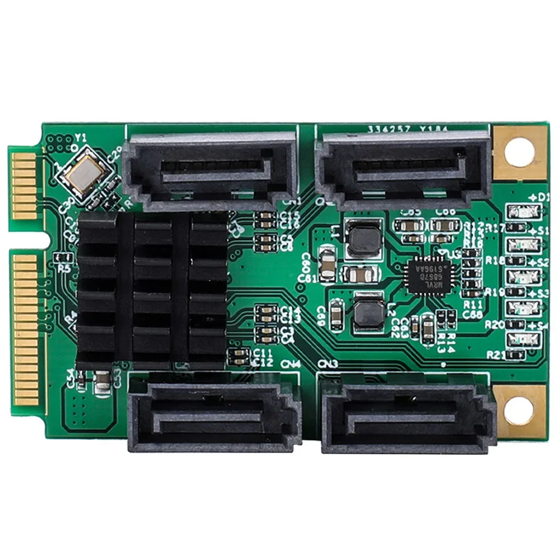  4 Port SATA III 6G Mini PCI Express Marvel 88SE9215 Controller Karte SATA3.0 Mini Pci Express Ssd A