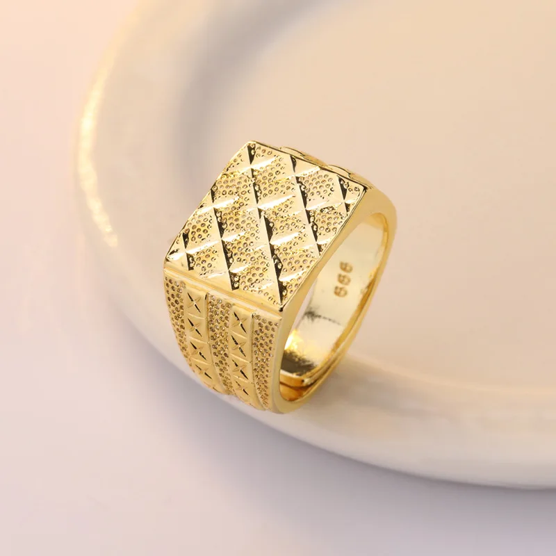 Мужское Золотое кольцо с бриллиантом 14 к, Anillos De Bague Bizuteria Etoile, открытые кольца, свадебные ювелирные изделия, драгоценные камни в стиле хип-хоп, большие кольца с камнями - Цвет камня: Черный