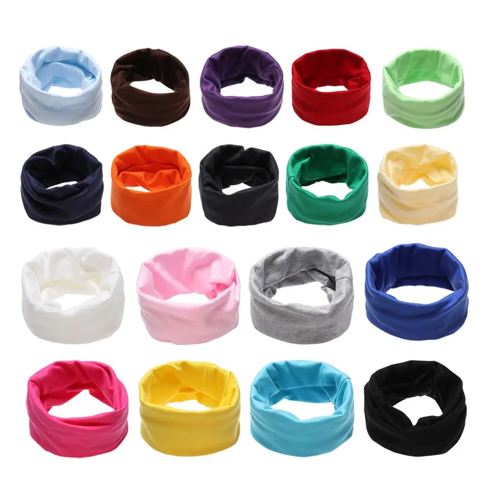 Kids Cotton Scarf Multipurpose O Neck Ring Scarf Solid Print Children Autumn Winter Warm Windproof Scarves For Boys Girls baby scarf