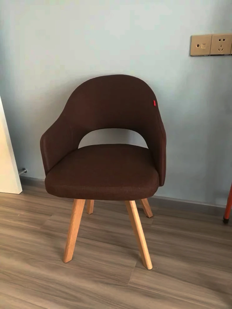 Modern Wood Restaurant Economical Backrest Chairs Nordic Scandinavian Style Lazy Dinning Chairs Creative Home Bedroom IMS Stools