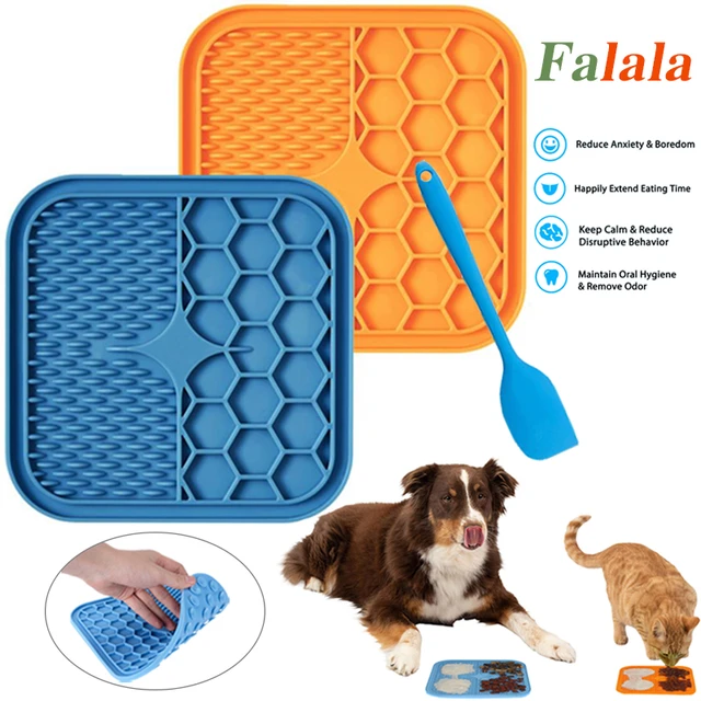 Lick Mat for Dogs Slow Feeder Licking Mat Anxiety Relief Lick Pad with  Suction Cups for Peanut Butter Food Treats Yogurt, Pets Bathing Grooming