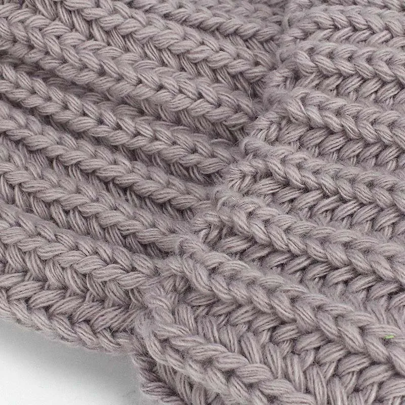 Leisure Fashion The New Hat For Women's Autumn Winter Hats Increase Big Beanie Knit Wool Set Head Hat Acrylic Thick Line Caps