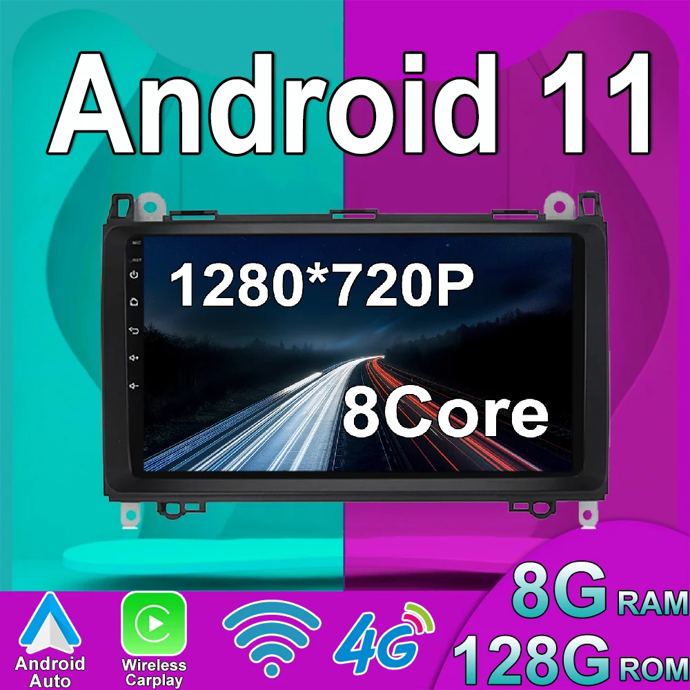 Android 11 для Mercedes Benz Sprinter W906 B200 W169 W245 Viano Vito W639 Автомагнитола мультимедийный