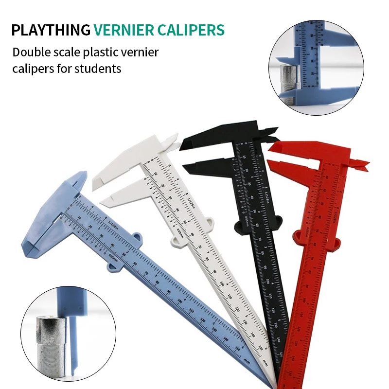 

0-80mm/0-150mm 0.5mm Vernier Caliper Double Scale Plastic Vernier Caliper Measuring Student Mini Tool Ruler Vernier Caliper#2