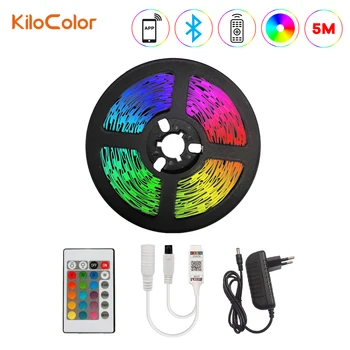 

Led Strip Light SMD 5050 Bluetooth controller + 24-Key IR controller Not Waterproof 5M Mobile APP control