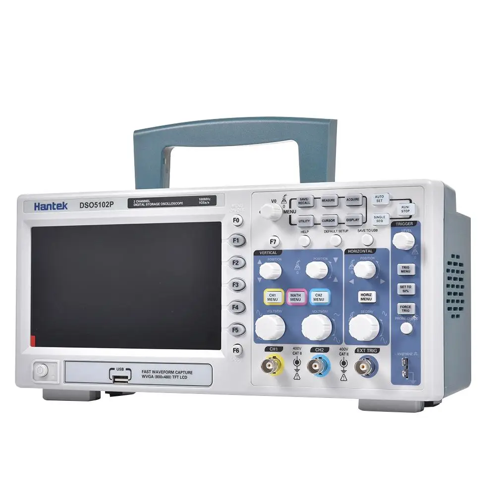 Dso5102p Цифровой осциллограф 100 МГц 2 канала 1gsa/s 7 ''Tft Lcd лучше, чем Ads1102cal