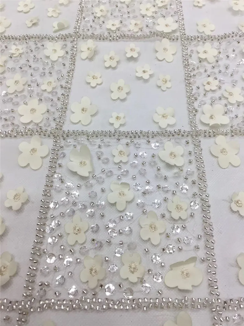 Pretty flowers sequins and beads tulle embroidery french net lace fabric BZL-8.0526 with for party dress | Дом и сад