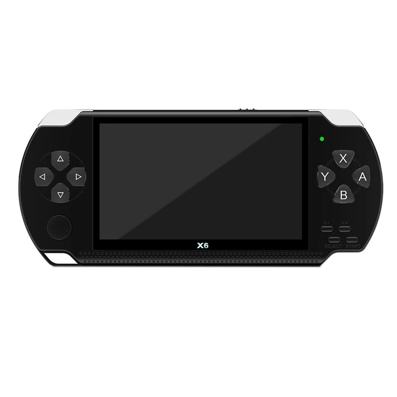 X6 4.3 Inch Handheld Game Console Player 10000 Games 32Bit 8GB Support for PSP Game/Video/E-Book