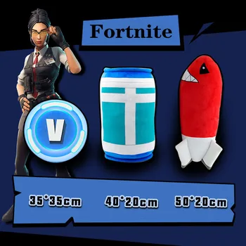 

Fortnite Game Peripherals Plush Pillow Toys Movie & TV V Coin Bomb Cans Model Kid Birthday Toy Gift