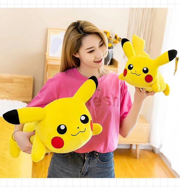 Oreiller rampant Pikachu grande taille, jouet en peluche au beurre, mignon  Pokemon SLaura tle Charmander Bulbasaur