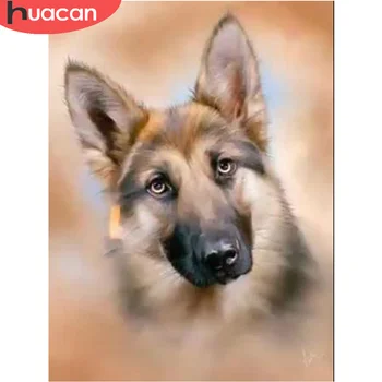 

HUACAN Dog Diamond Painting Animal Embroidery Cross Stitch Full Square/Round Mosaic Picture Handcraft Home Decor