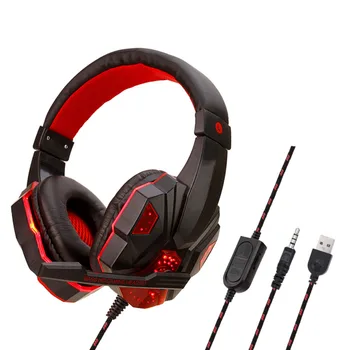 

Gaming Headset Headphones Luminous Mic Stereo Earphone Deep Bass For PC Computer Gamer Laptop PS4 Headphone Sport Auriculares