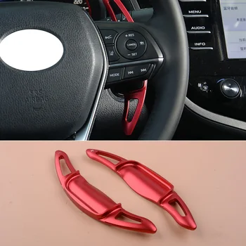 

CITALL 2pcs Red Steering Wheel Shift Paddle Shifter Extension Trim Cover Fit For Toyota Camry 2018 2019