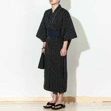 Традиционное японское кимоно, мужской Халат юката, японский стиль, Азиатский халат, пижама, ночная рубашка, хлопок, кимоно, Homme
