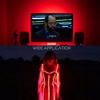 

Battery Powered Led Strip Lights, Waterproof RGB LED Light Strips Remote, Adhesive Rope Light USB Power Cord(2m/6.56ft)