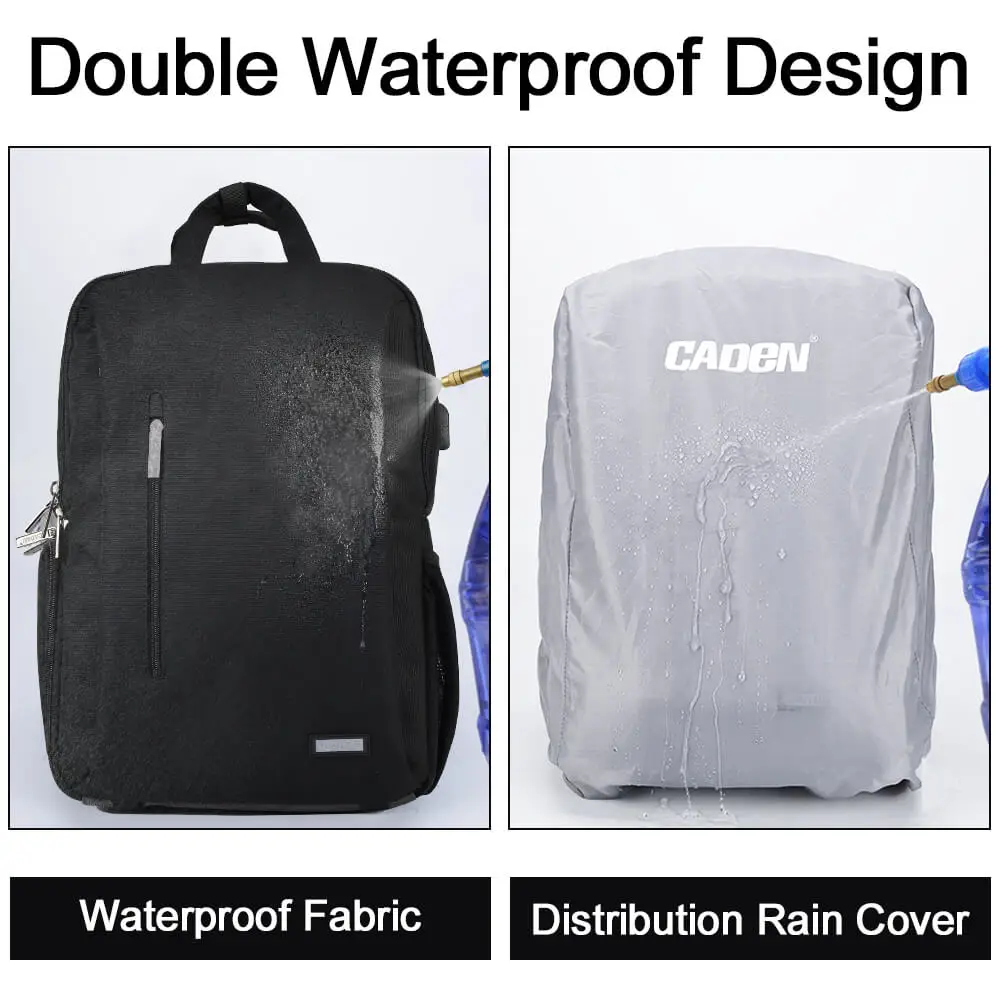 CADeN dslr камера сумка, водонепроницаемый рюкзак на плечо для ноутбука Цифровая камера и объектив фотография багажные сумки чехол для Canon Nikon