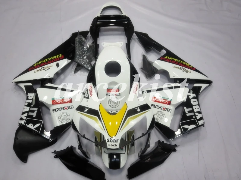 

4Gifts Injection mold New ABS Motorcycle Full Fairing Kit Fit For Honda CBR600RR 03 04 F5 2003 2004 Body set white Yellow