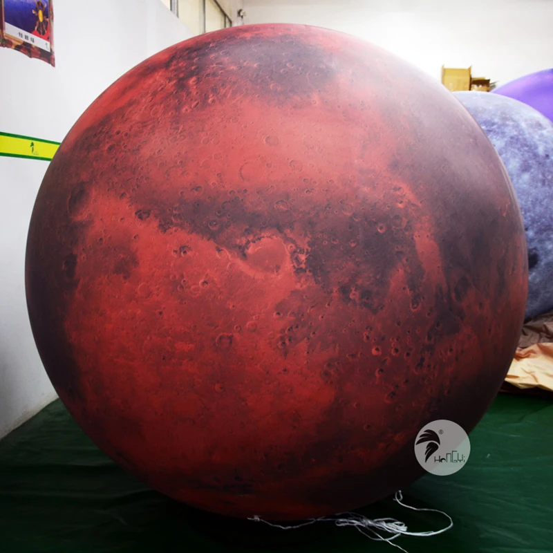 Светодиодный надувной солнечный воздушный шар Nine Planet Moon, Sun, Earth, Jupiter, Mars, Saturn - Цвет: Mars