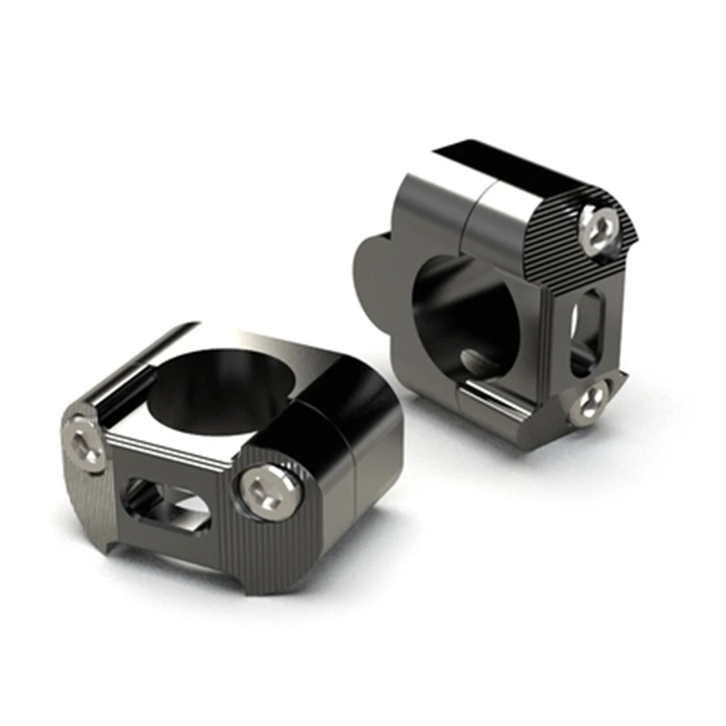 Black Универсальный руль мотоцикла, аксессуары ручка бар хомуты для руля CNC алюминиевый руль основа для установки клипонов жир бар зажимы 28 мм - Цвет: Black