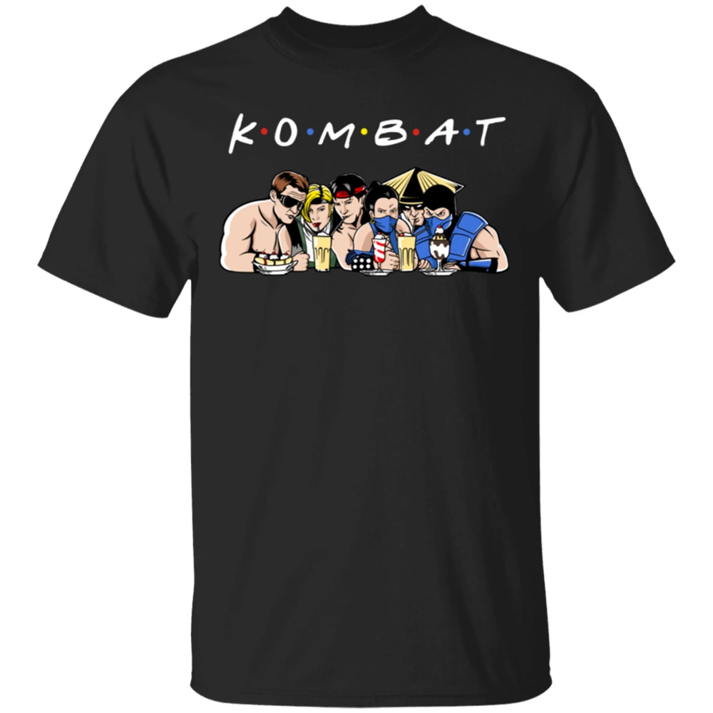 Mortal Kombat-Friends Tri-Blend Футболка черно-темно-синяя для мужчин-Женская Ретро футболка |