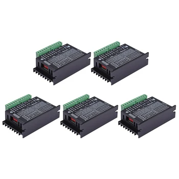 

5pcs TB6600 Upgraded Version 4A 40V DC 42/57/86 Stepper Motor Driver Controller 32 Segments Micro-step (Black)