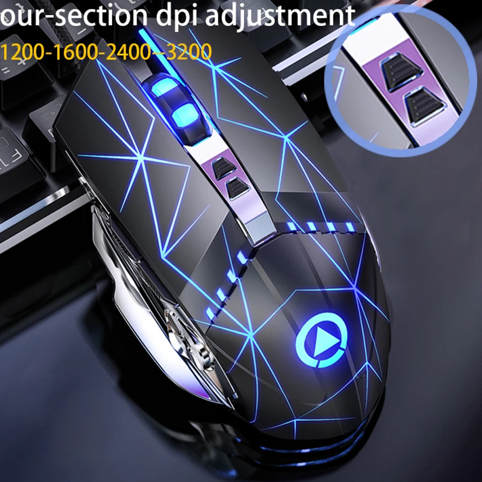 Игровая мышь G3PR0 светодиодный E-Sports Механическая Бесшумная дышащая мышь 3200 dpi оптическая мышь Sens для ноутбука компьютера геймера