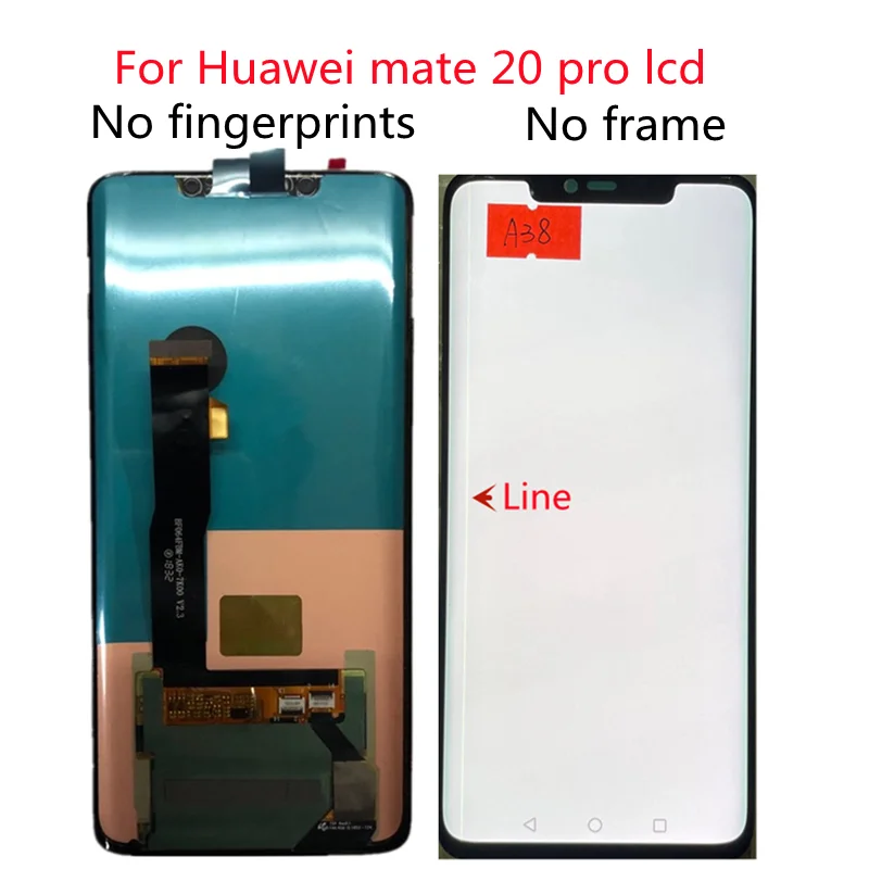 Оригинальный ЖК-дисплей super AMOLED для Huawei mate20 pro сенсорный экран без рамки