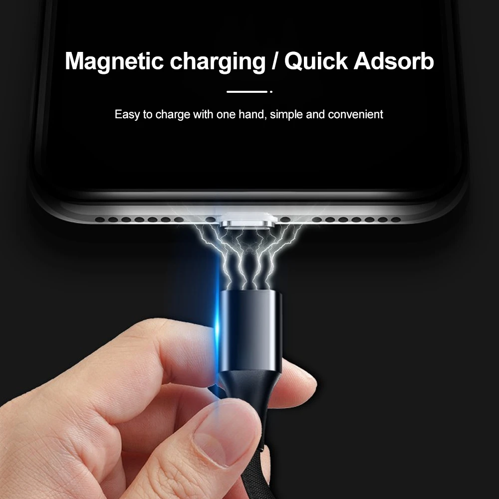 Магнитный кабель Sindvor 5A Supercharge Micro USB для зарядки Type C магнитное зарядное