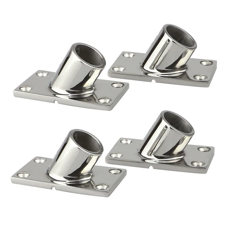 

316 Stainless Steel 60 Degree Boat Rail Handrail Fittings Components 22mm 25mm Rectangular Railing Fitting Accessories