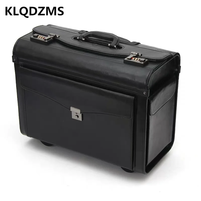 

KLQDZMS 19 Inch Women Flight Case Rolling Luggage Flight Attendant Suitcase Professional Wheeled Suitcase Boarding Suitcase