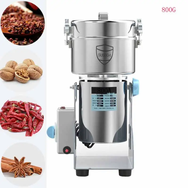 Spice Grinder Electric Grain Mill Grinder, Commercial 2500g Dry Mill  Grinder Machine Swing Type for Coffee Spice Herb Corn