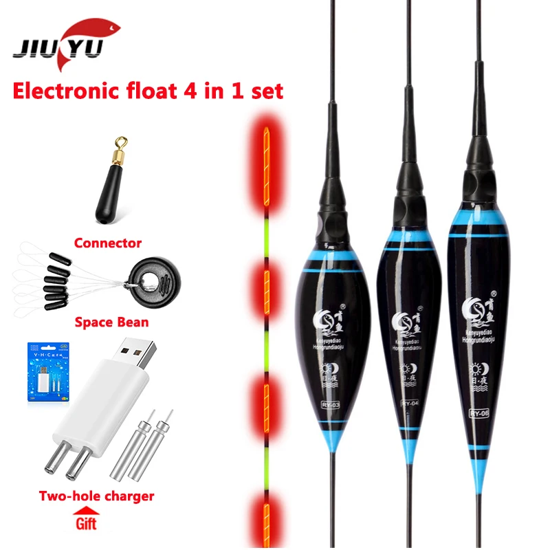 

Fishing Float LED Electric Float + Charger + space bean accessories Light Summer Fishing Tackle Luminous Electronic Float Set