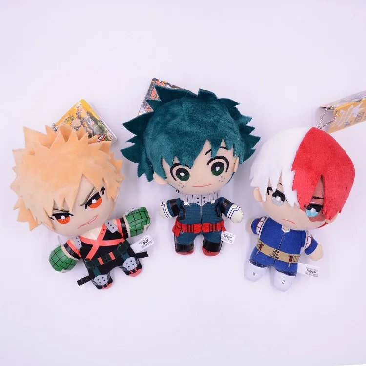 

3pcs My Hero Academia Plush Toy Midoriya Izuku Todoroki Shoto Bakugo Katsuki Stuffed Dolls For Kids Best Gift