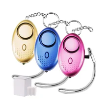 Alarme de segurança pessoal chaveiro led luz 130db safesound auto defesa alarme de emergência para as crianças femininas